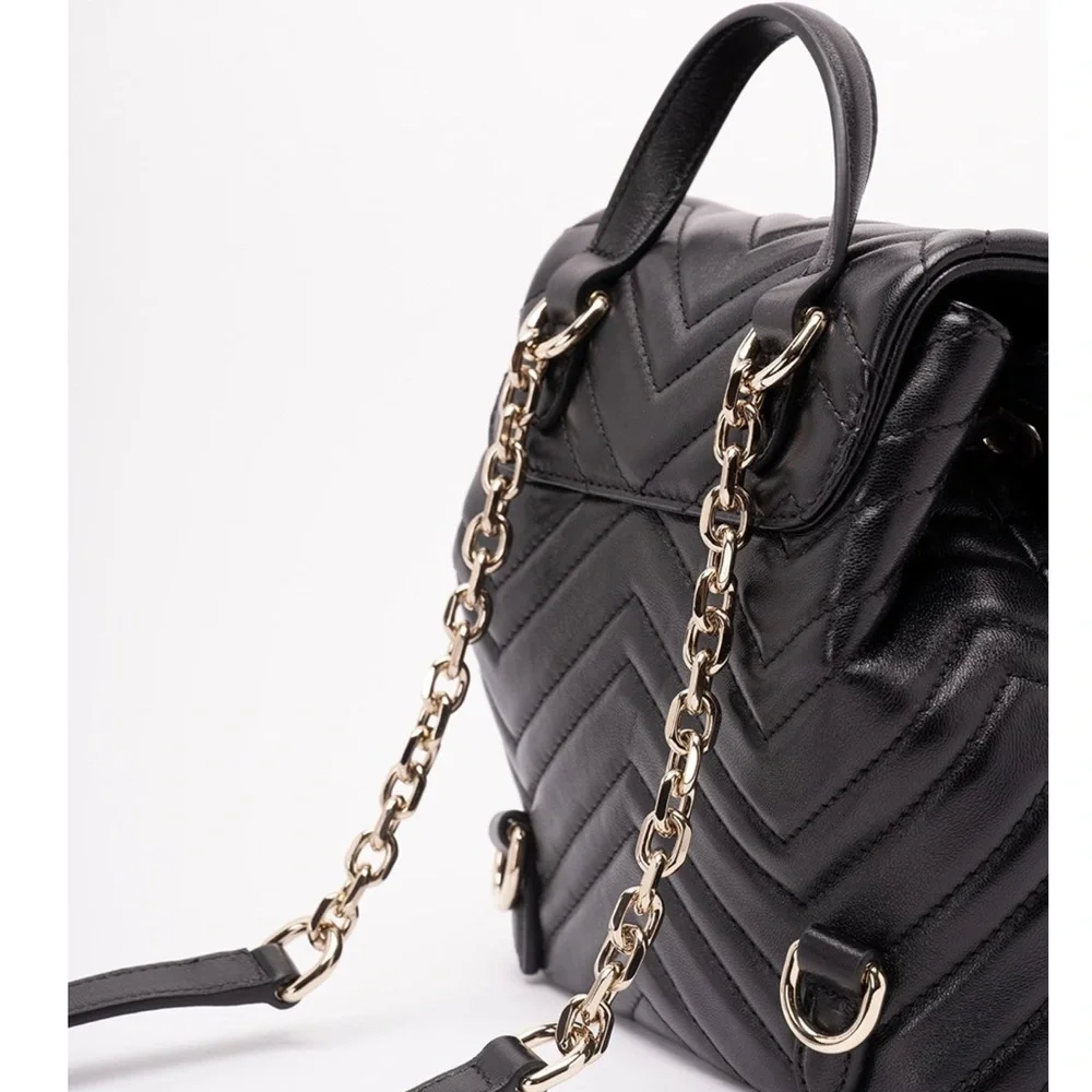 GUCCI Marmont Mini GG Logo Quilted Leather Backpack
